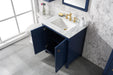 Legion Furniture | 30" Blue Finish Sink Vanity Cabinet With Carrara White Top | WLF2130-B Legion Furniture Legion Furniture   