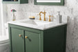 Legion Furniture | 30" Vogue Green Finish Sink Vanity Cabinet With Carrara White Top | WLF2130-VG Legion Furniture Legion Furniture   