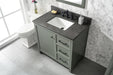 Legion Furniture | 36" Pewter Green Finish Sink Vanity Cabinet With Blue Lime Stone Top | WLF2136-PG Legion Furniture Legion Furniture   