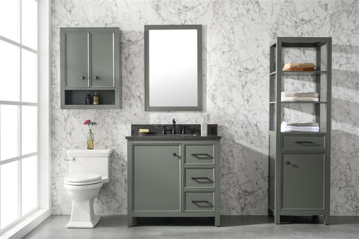 Legion Furniture | 36" Pewter Green Finish Sink Vanity Cabinet With Blue Lime Stone Top | WLF2136-PG Legion Furniture Legion Furniture   