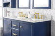 Legion Furniture | 54" Blue Finish Double Sink Vanity Cabinet With Carrara White Top | WLF2154-B Legion Furniture Legion Furniture   