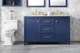 Legion Furniture | 54" Blue Finish Double Sink Vanity Cabinet With Carrara White Top | WLF2154-B Legion Furniture Legion Furniture   