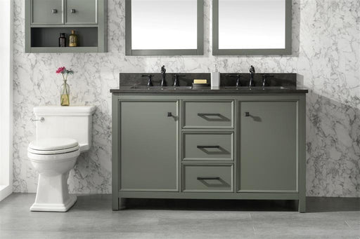 Legion Furniture | 54" Pewter Green Finish Double Sink Vanity Cabinet With Blue Lime Stone Top | WLF2154-PG Legion Furniture Legion Furniture   