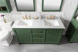 Legion Furniture | 60" Vogue Green Finish Double Sink Vanity Cabinet With Carrara White Top | WLF2160D-VG Legion Furniture Legion Furniture   