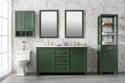 Legion Furniture | 60" Vogue Green Finish Double Sink Vanity Cabinet With Carrara White Top | WLF2160D-VG Legion Furniture Legion Furniture   