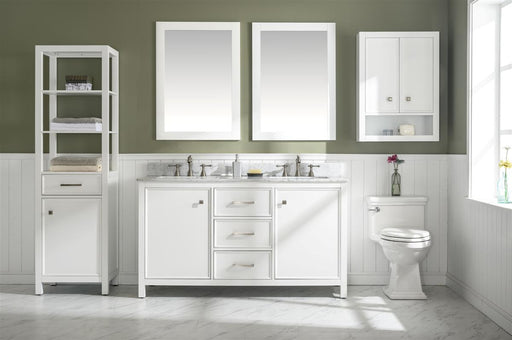 Legion Furniture | 60" White Finish Double Sink Vanity Cabinet With Carrara White Top | WLF2160D-W Legion Furniture Legion Furniture   