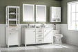 Legion Furniture | 60" White Finish Double Sink Vanity Cabinet With Carrara White Top | WLF2160D-W Legion Furniture Legion Furniture   