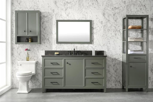 Legion Furniture | 60" Pewter Green Finish Single Sink Vanity Cabinet With Blue Lime Stone Top | WLF2160S-PG Legion Furniture Legion Furniture   