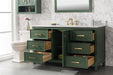 Legion Furniture | 60" Vogue Green Finish Single Sink Vanity Cabinet With Carrara White Top | WLF2160S-VG Legion Furniture Legion Furniture   