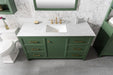 Legion Furniture | 60" Vogue Green Finish Single Sink Vanity Cabinet With Carrara White Top | WLF2160S-VG Legion Furniture Legion Furniture   