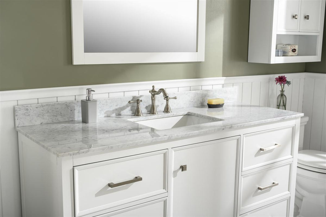 Legion Furniture | 60" White Finish Single Sink Vanity Cabinet With Carrara White Top | WLF2160S-W Legion Furniture Legion Furniture   