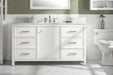 Legion Furniture | 60" White Finish Single Sink Vanity Cabinet With Carrara White Top | WLF2160S-W Legion Furniture Legion Furniture   