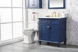 Legion Furniture | 30" Blue Finish Sink Vanity Cabinet With Carrara White Top | WLF2230-B Legion Furniture Legion Furniture   