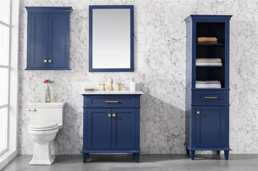 Legion Furniture | 30" Blue Finish Sink Vanity Cabinet With Carrara White Top | WLF2230-B Legion Furniture Legion Furniture   