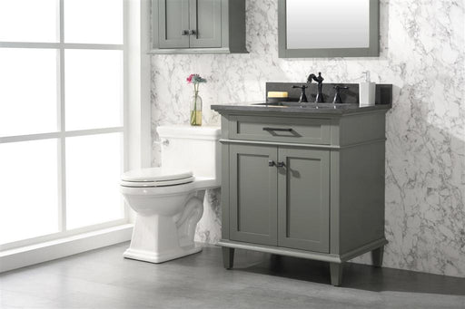 Legion Furniture | 30" Pewter Green Finish Sink Vanity Cabinet With Blue Lime Stone Top | WLF2230-PG Legion Furniture Legion Furniture   