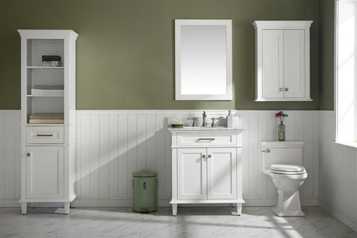 Legion Furniture | 30" White Finish Sink Vanity Cabinet With Carrara White Top | WLF2230-W Legion Furniture Legion Furniture   