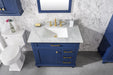 Legion Furniture | 36" Blue Finish Sink Vanity Cabinet With Carrara White Top | WLF2236-B Legion Furniture Legion Furniture   