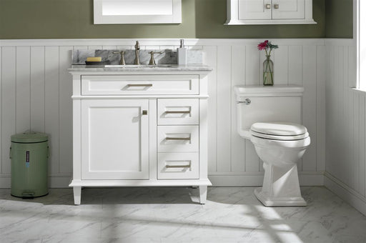 Legion Furniture | 36" White Finish Sink Vanity Cabinet With Carrara White Top | WLF2236-W Legion Furniture Legion Furniture   