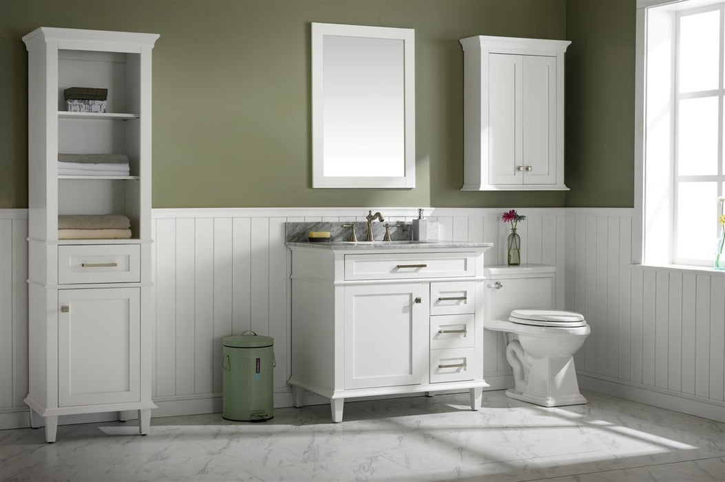 Legion Furniture | 36" White Finish Sink Vanity Cabinet With Carrara White Top | WLF2236-W Legion Furniture Legion Furniture   