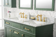 Legion Furniture | 54" Vogue Green Finish Double Sink Vanity Cabinet With Carrara White Top | WLF2254-VG Legion Furniture Legion Furniture   