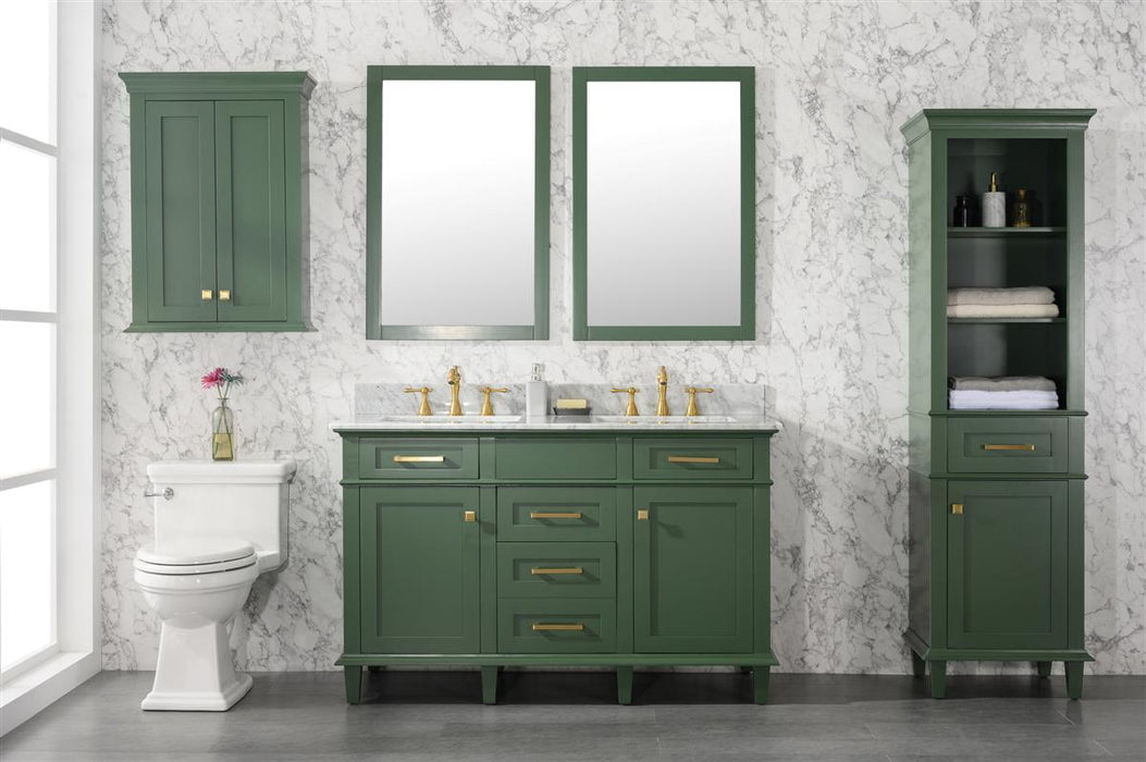 Legion Furniture | 54" Vogue Green Finish Double Sink Vanity Cabinet With Carrara White Top | WLF2254-VG Legion Furniture Legion Furniture   