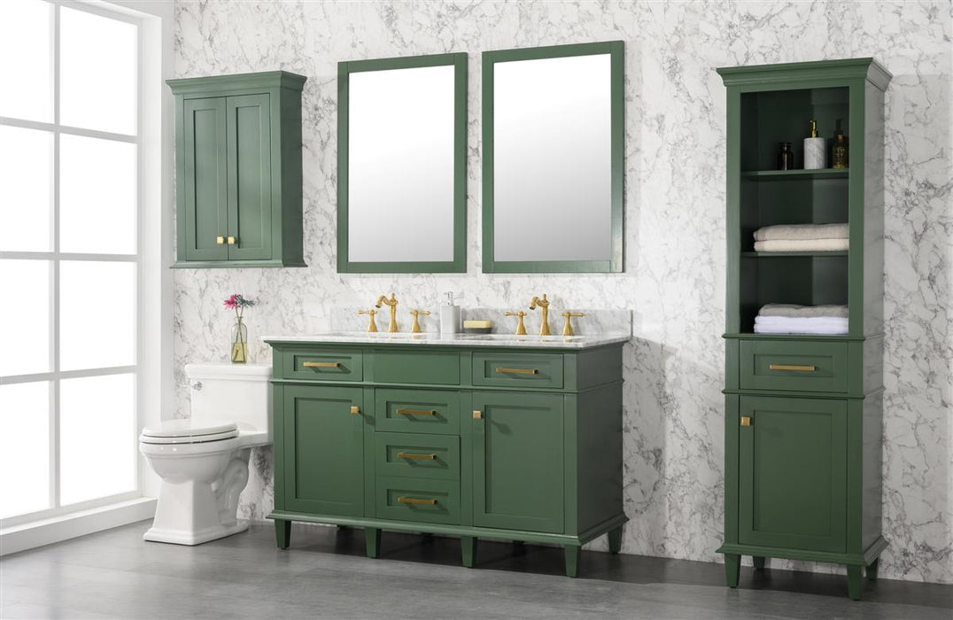 Legion Furniture | 54" Vogue Green Finish Double Sink Vanity Cabinet With Carrara White Top | WLF2254-VG Legion Furniture Legion Furniture   