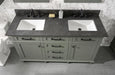 Legion Furniture | 60" Pewter Green Finish Double Sink Vanity Cabinet With Blue Lime Stone Top | WLF2260D-PG Legion Furniture Legion Furniture   