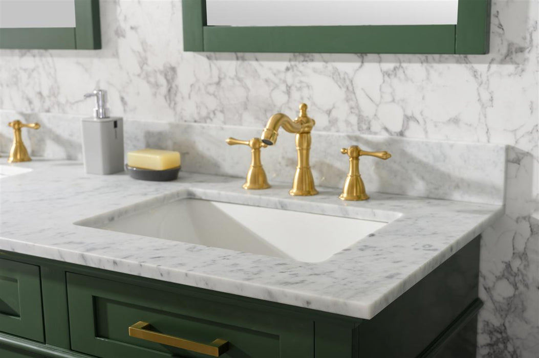 Legion Furniture | 60" Vogue Green Finish Double Sink Vanity Cabinet With Carrara White Top | WLF2260D-VG Legion Furniture Legion Furniture   