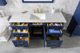 Legion Furniture | 60" Blue Finish Single Sink Vanity Cabinet With Carrara White Top | WLF2260S-B Legion Furniture Legion Furniture   