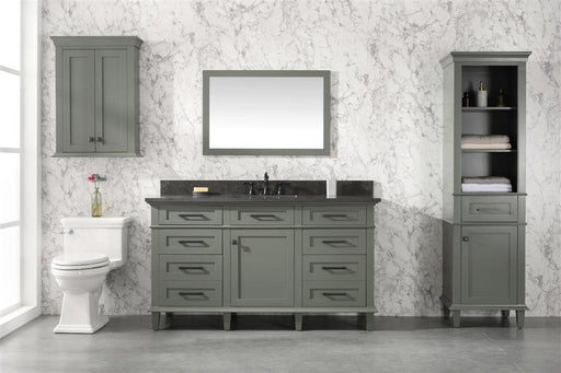 Legion Furniture | 60" Pewter Green Finish Single Sink Vanity Cabinet With Blue Lime Stone Top | WLF2260S-PG Legion Furniture Legion Furniture   