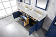 Legion Furniture | 72" Blue Double Single Sink Vanity Cabinet With Carrara White Top | WLF2272-B Legion Furniture Legion Furniture   