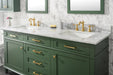 Legion Furniture | 72" Vogue Green Double Single Sink Vanity Cabinet With Carrara White Top | WLF2272-VG Legion Furniture Legion Furniture   