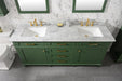 Legion Furniture | 72" Vogue Green Double Single Sink Vanity Cabinet With Carrara White Top | WLF2272-VG Legion Furniture Legion Furniture   