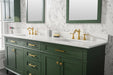 Legion Furniture | 80" Vogue Green Double Single Sink Vanity Cabinet With Carrara White Quartz Top | WLF2280-VG Legion Furniture Legion Furniture   