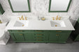 Legion Furniture | 80" Vogue Green Double Single Sink Vanity Cabinet With Carrara White Quartz Top | WLF2280-VG Legion Furniture Legion Furniture   