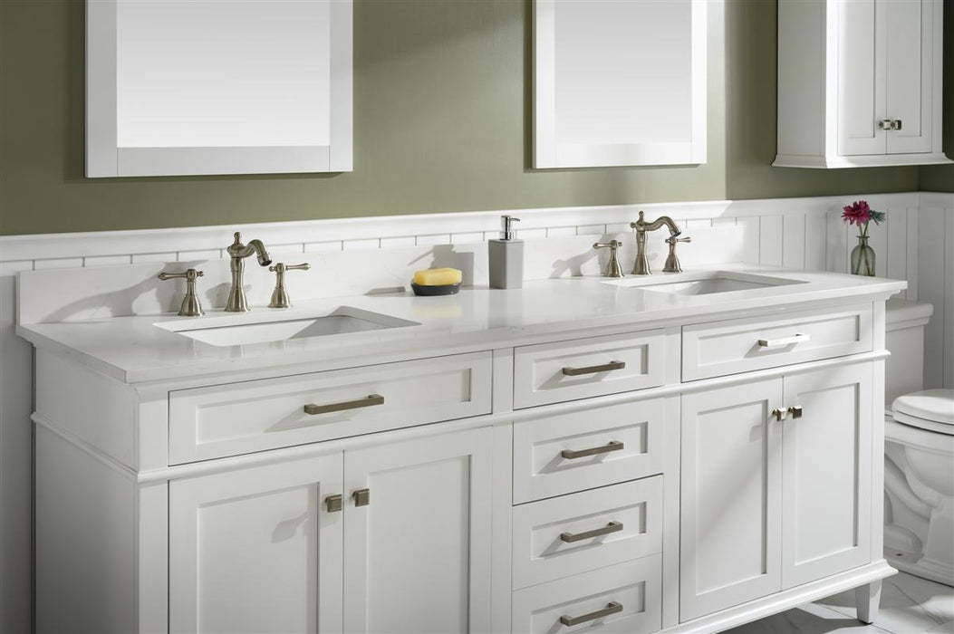 Legion Furniture | 80" White Double Single Sink Vanity Cabinet With Carrara White Quartz Top | WLF2280-W Legion Furniture Legion Furniture   