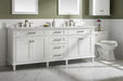 Legion Furniture | 80" White Double Single Sink Vanity Cabinet With Carrara White Quartz Top | WLF2280-W Legion Furniture Legion Furniture   