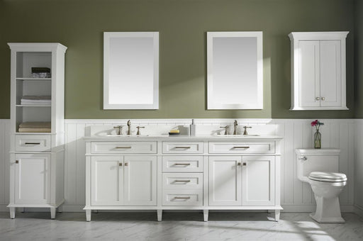 Legion Furniture | 80" White Double Single Sink Vanity Cabinet With Carrara White Quartz Top | WLF2280-W Legion Furniture Legion Furniture   