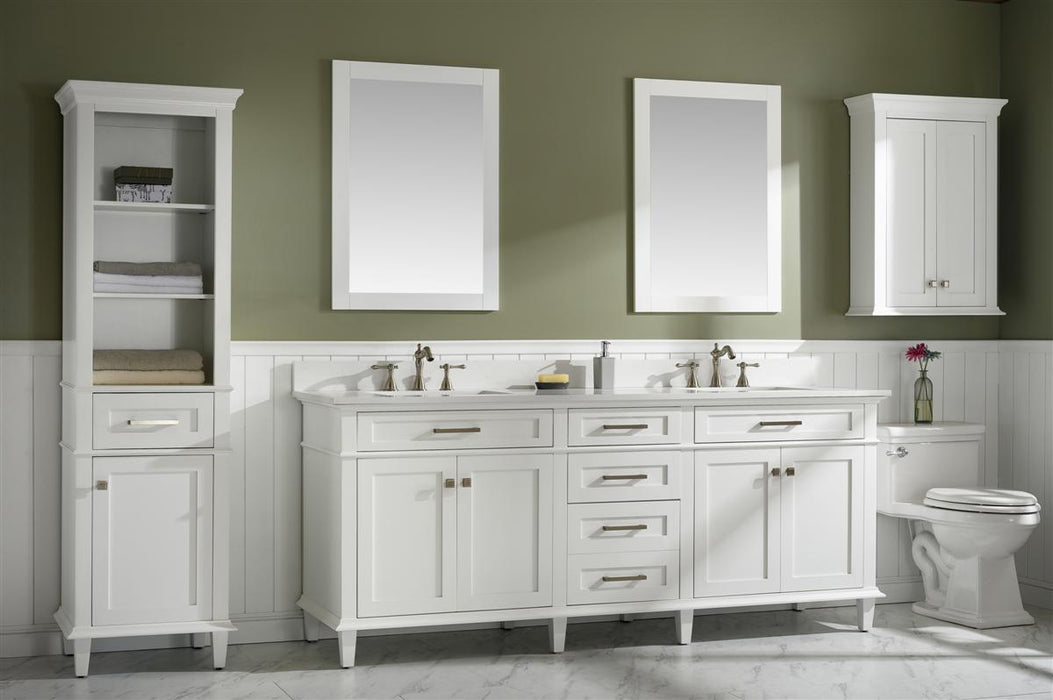 Legion Furniture | 80" White Double Single Sink Vanity Cabinet With Carrara White Quartz Top | WLF2280-W Legion Furniture Legion Furniture   