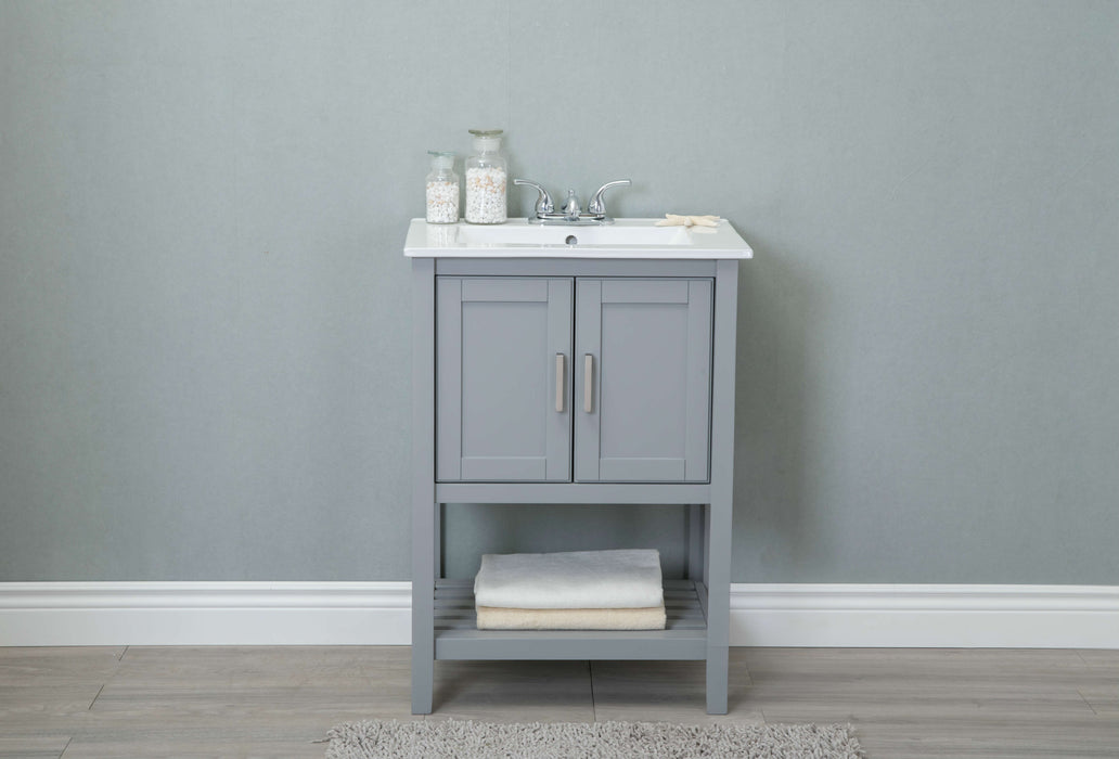 Legion Furniture | 24" Sink Vanity Without Faucet, Gray | WLF6020-G Legion Furniture Legion Furniture   