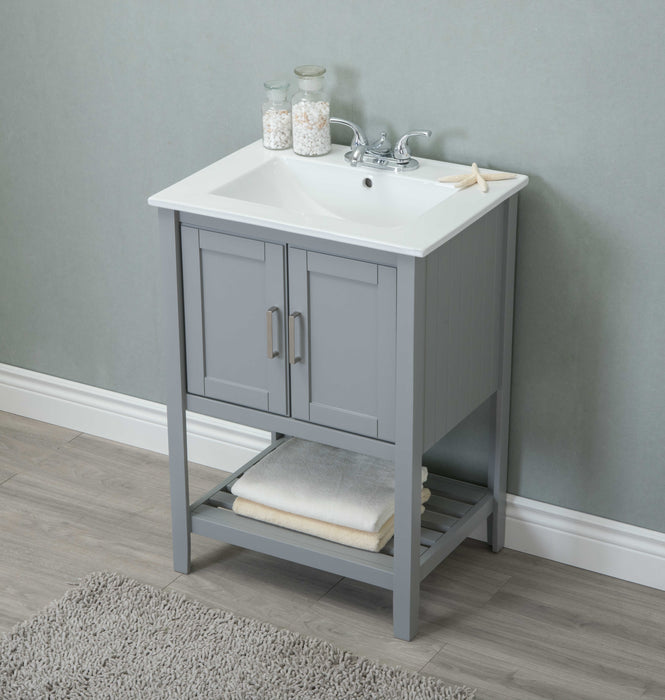 Legion Furniture | 24" Sink Vanity Without Faucet, Gray | WLF6020-G Legion Furniture Legion Furniture   