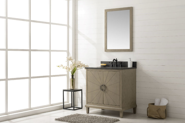 Legion Furniture | 30" Antique Gray Oak Vanity With Blue Limestone Top | WLF7040-30-AGO-BS Legion Furniture Legion Furniture   