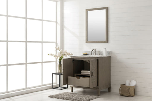 Legion Furniture | 30" Antique Gray Oak Vanity With Carrara White Top | WLF7040-30-AGO-CW Legion Furniture Legion Furniture   