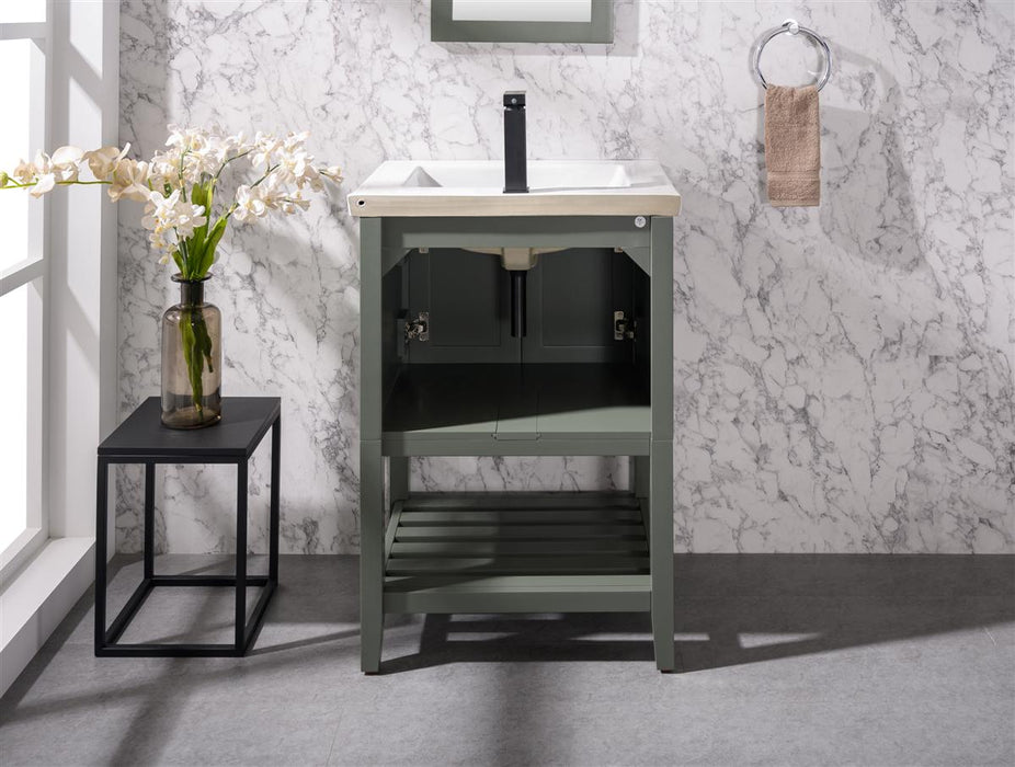 Legion Furniture | 24" Kd Pewter Green Sink Vanity | WLF9024-PG Legion Furniture Legion Furniture   