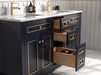 Legion Furniture | 60" Blue Finish Sink Vanity Cabinet With Carrara White Top | WV2260-B Legion Furniture Legion Furniture   