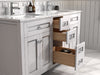 Legion Furniture | 60" White Finish Sink Vanity Cabinet With Carrara White Top | WV2260-W Legion Furniture Legion Furniture   