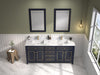 Legion Furniture | 72" Blue Finish Sink Vanity Cabinet With Carrara White Top | WV2272-B Legion Furniture Legion Furniture   