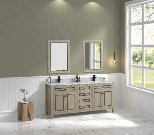 Legion Furniture | 72" Light Oak Finish Sink Vanity Cabinet With Carrara White Top | WV2272-O Legion Furniture Legion Furniture   