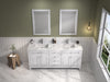 Legion Furniture | 72" White Finish Sink Vanity Cabinet With Carrara White Top | WV2272-W Legion Furniture Legion Furniture   