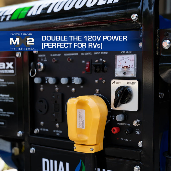 DuroMax | XP10000EH Dual Fuel Portable Generator | 10,000-Watt/8,500-Watt 439cc Electric Start DuroMax - Generator DuroMax   